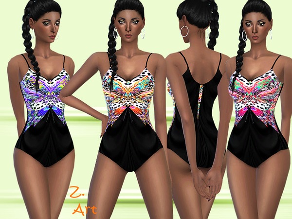Sims 4 Jungle swimsuit by Zuckerschnute20 at TSR