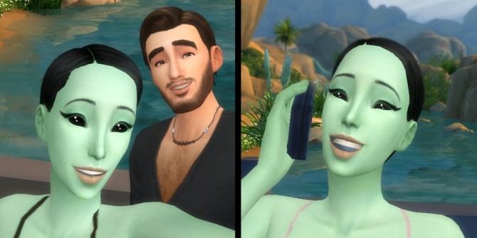 Sims 4 TS2 Alien Eye + Blue Gums Matte by Qahne at Mod The Sims