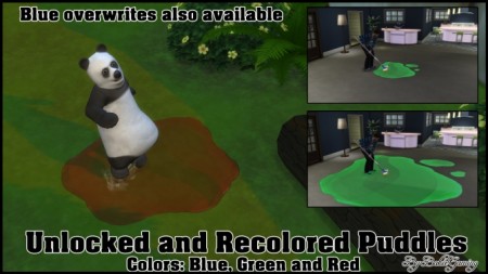 Unlocked and Recolored Puddles by Bakie at Mod The Sims