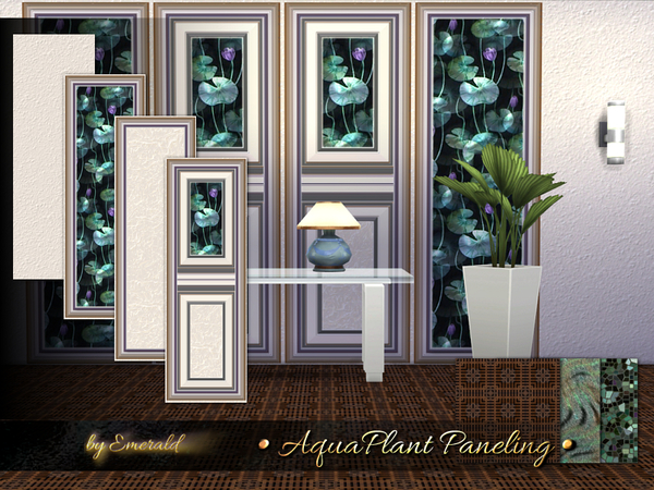 Sims 4 AquaPlant Paneling by emerald at TSR