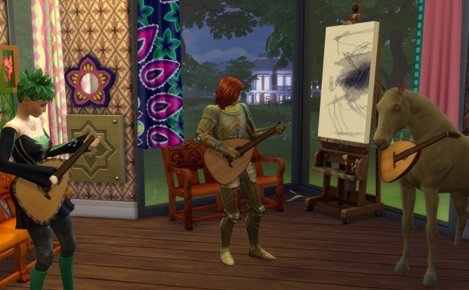 Sims 4 Lute Medieval/Renaissance Guitar by Esmeralda at Mod The Sims