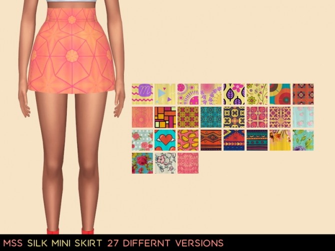 Sims 4 Silk Mini Skirt by midnightskysims at SimsWorkshop