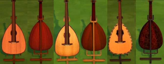Sims 4 Lute Medieval/Renaissance Guitar by Esmeralda at Mod The Sims