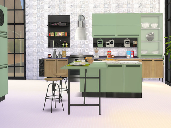 Sims 4 Isla Kitchen by Pilar at TSR