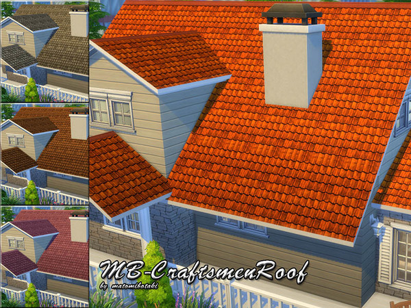 Sims 4 MB Craftsmen Roof by matomibotaki at TSR