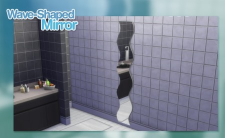 Wave-Shaped Mirror by SleezySlakkard at Mod The Sims