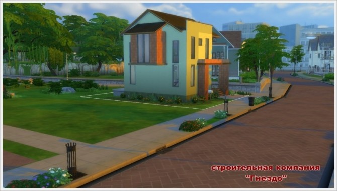 Sims 4 Narrow frame house at Sims by Mulena