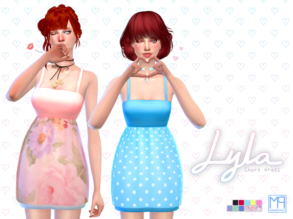 Sims 4 manueaPinny Lyla dress by nueajaa at TSR