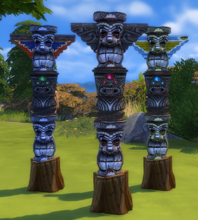 Sims 4 Tiki Totem by BigUglyHag at SimsWorkshop