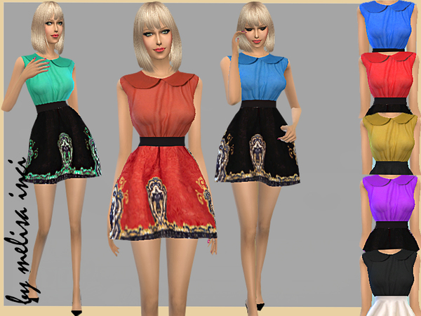 Sims 4 Skater Dress by melisa inci at TSR
