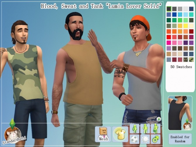 Sims 4 Recolors of EA and Lumia Lovers tank tops by Standardheld at SimsWorkshop
