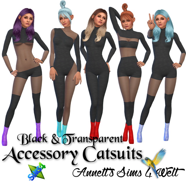 Sims 4 Black Catsuits acc at Annett’s Sims 4 Welt