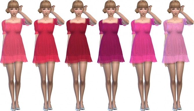 Sims 4 Sunset Dress Recolors by deelitefulsimmer at SimsWorkshop