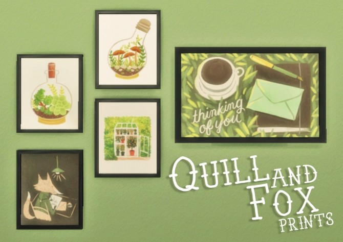 Sims 4 Quill and Fox Prints at Hamburger Cakes