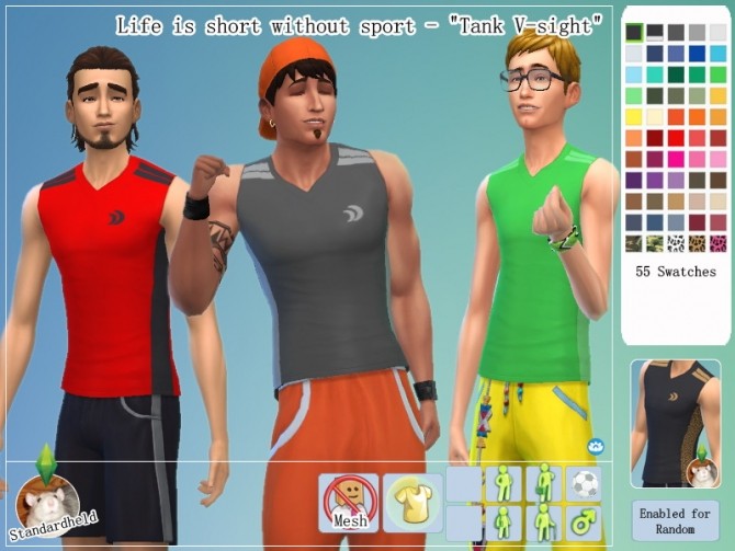 Sims 4 Life is short without sport (male) 1.0 by Standardheld at SimsWorkshop