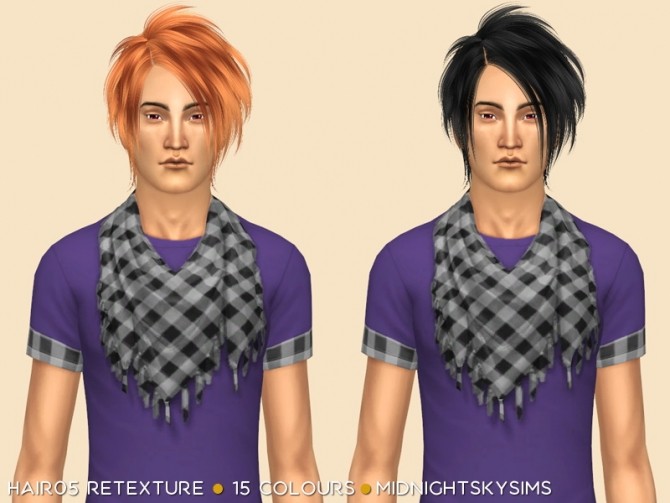Sims 4 Hair05 Retexture by midnightskysims at SimsWorkshop