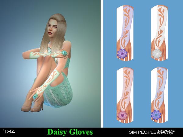 Sims 4 SPRampage Daisy Gloves by SimPeopleRampage at TSR