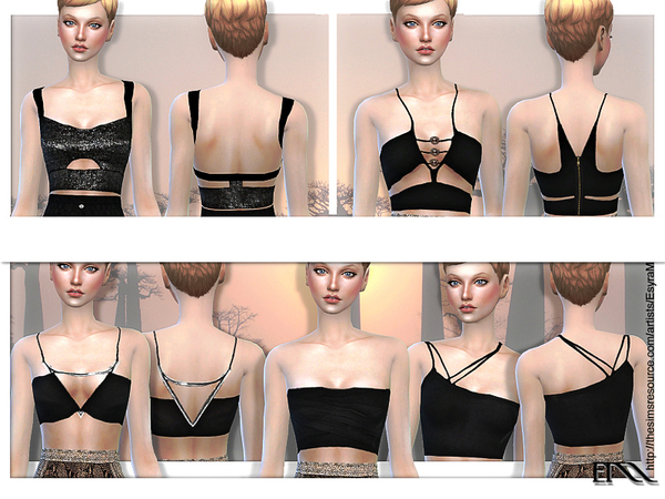 Sims 4 Cropped Tops by EsyraM at TSR