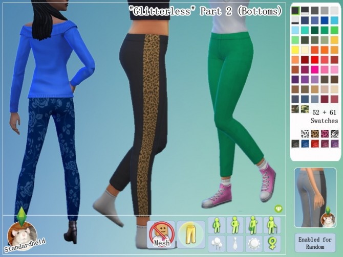 Sims 4 Glitterless bottoms by Standardheld at SimsWorkshop