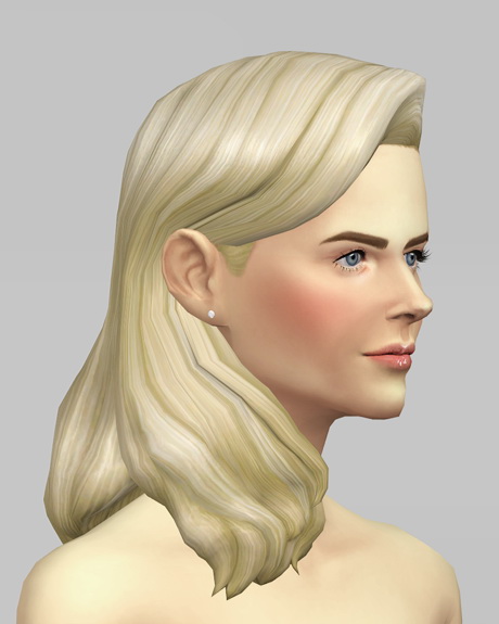 Sims 4 Long Wavy Classic Edit V2 F Hair at Rusty Nail
