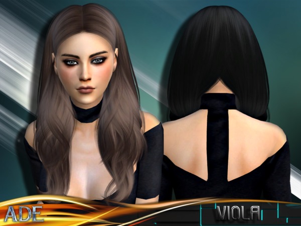 Sims 4 Viola hair by Ade Darma at TSR