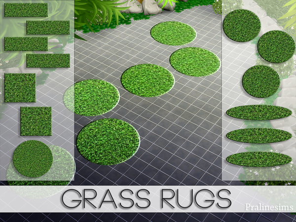 Sims 4 Grass Rugs by Pralinesims at TSR