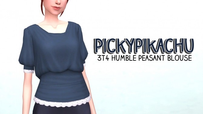 Sims 4 3T4 Conversion Humble Peasant Blouse at Pickypikachu