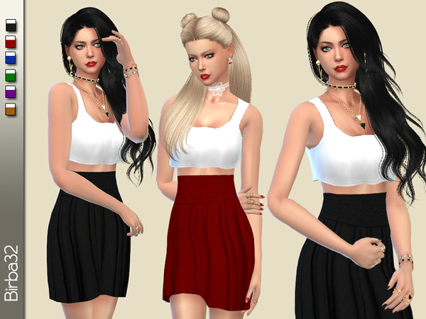 Sims 4 Valeria dress by Birba32 at TSR
