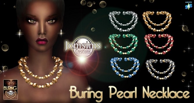 Sims 4 Buring Pearl Necklace at Jomsims Creations