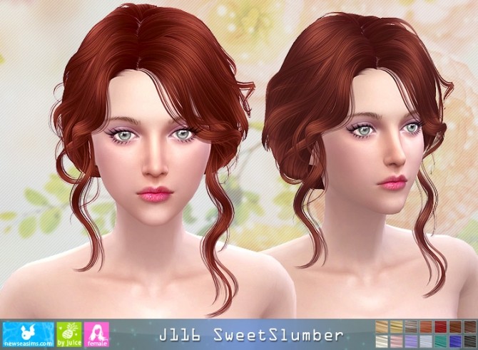 Sims 4 J116 SweetSlumber hair (Pay) at Newsea Sims 4