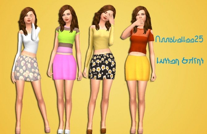Sims 4 Flutter Skirt by Annabellee25 at SimsWorkshop