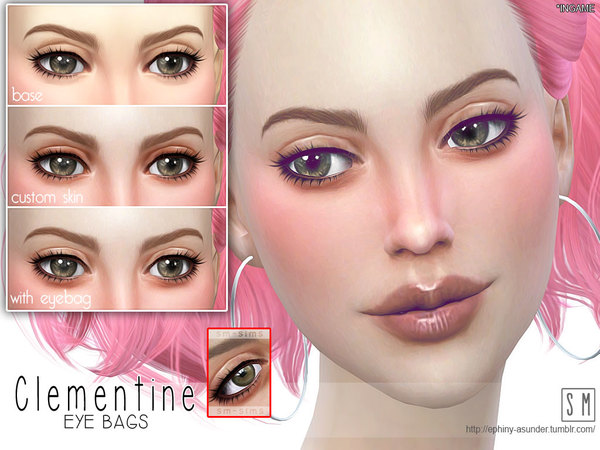Sims 4 Clementine Eye Bag by Screaming Mustard at TSR