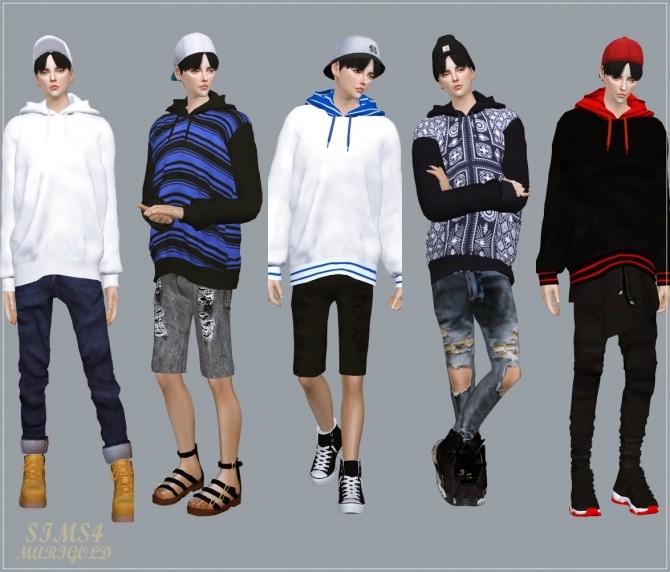 Male Hoodie at Marigold » Sims 4 Updates