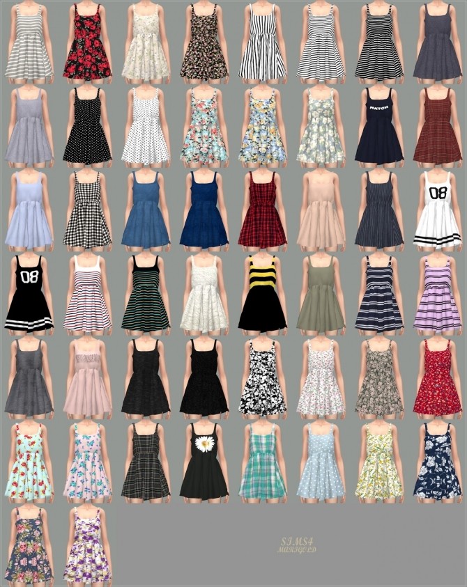 Sims 4 Natural Sleeveless Dress at Marigold