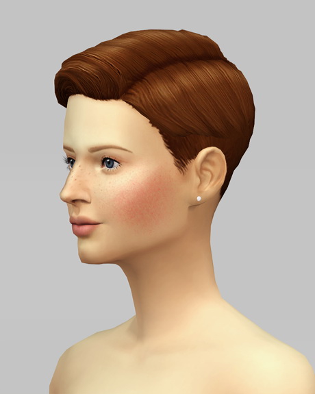 Sims 4 Short Preppy Combed Hair Edit F at Rusty Nail