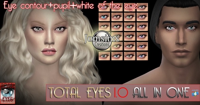 Sims 4 Total eyes 1.0 all in one at Jomsims Creations