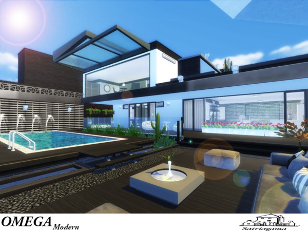 Sims 4 Omega Modern house by satriagama at TSR