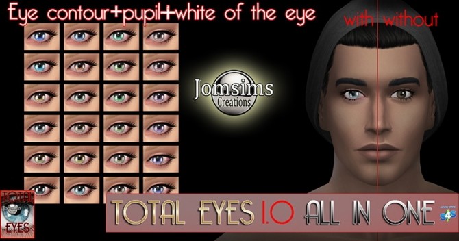 Sims 4 Total eyes 1.0 all in one at Jomsims Creations