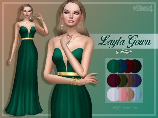 Sims 4 Layla Gown at Trillyke