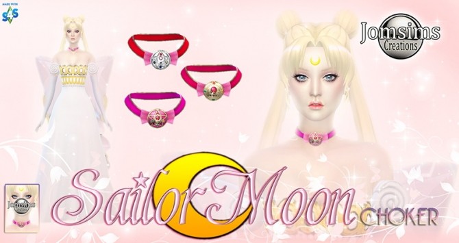 Sims 4 Sailor Moon choker at Jomsims Creations