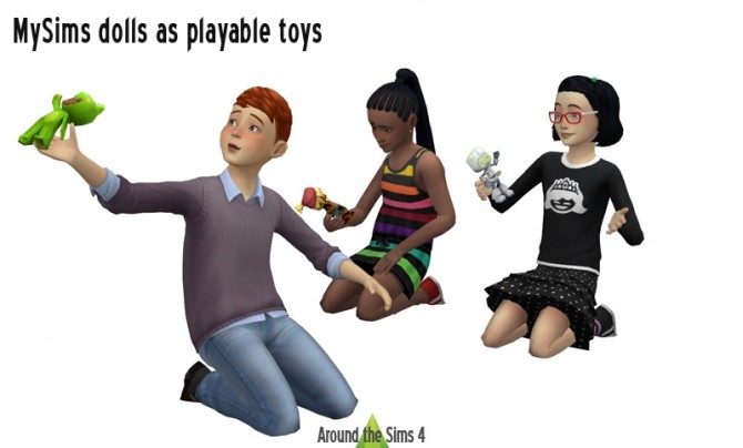 Sims 4 MySims Dolls as playable toys at Around the Sims 4