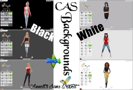 CAS Backgrounds Black White at Annett’s Sims 4 Welt