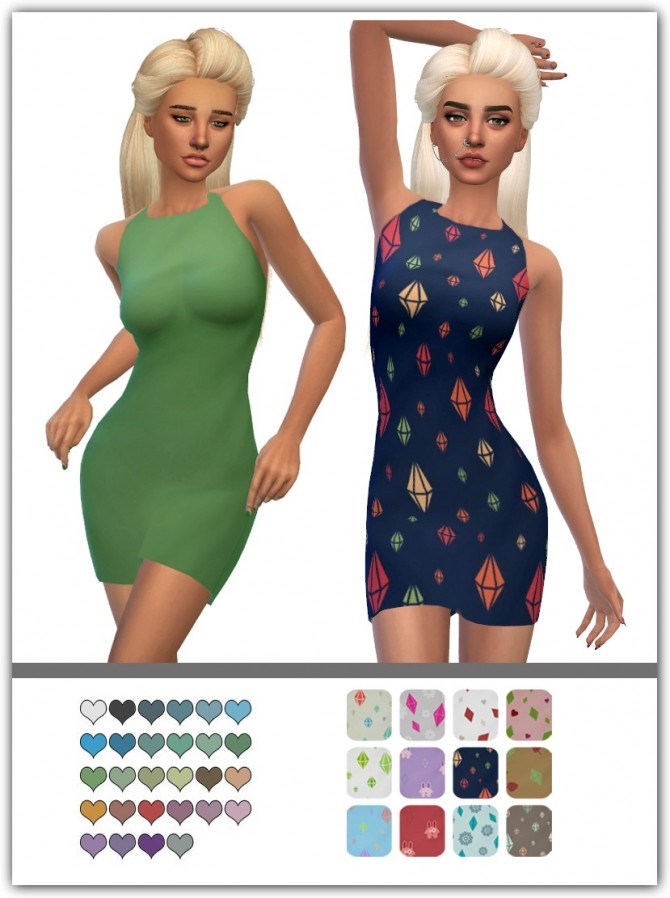 Sims 4 Ribbed Dress at Maimouth Sims4