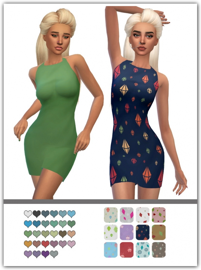 Ribbed Dress at Maimouth Sims4 » Sims 4 Updates