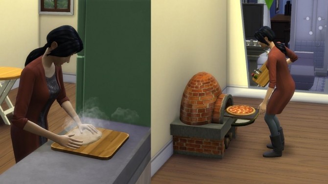 Sims 4 Pizza Rustic Clay oven with recipes by necrodog at Mod The Sims