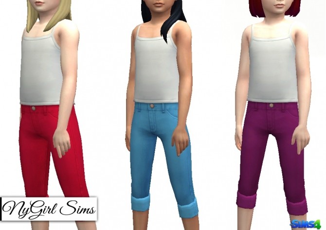 Sims 4 Colorful Cropped Jeans at NyGirl Sims