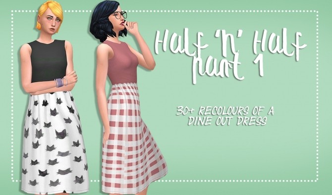 Sims 4 Dine Out Dress Recolours by xDeadGirlWalking at SimsWorkshop