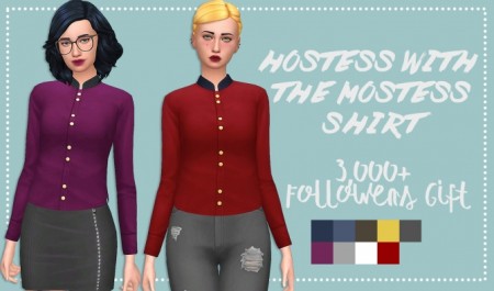 Hostess With The Mostess Shirt by xDeadGirlWalking at SimsWorkshop
