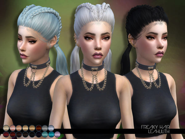 Sims 4 Freaky Hair by Leah Lillith at TSR