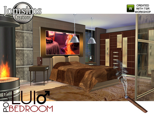 Sims 4 Pour Lui Bedroom by jomsims at TSR